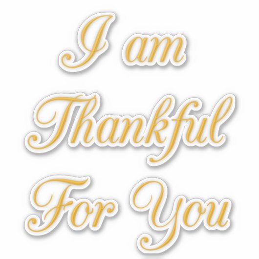 Met liefde en Bedankt ben ik u dankbaar Sticker (Voorkant)