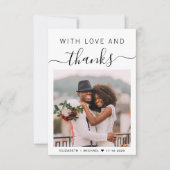 Met liefde en Bedankt foto bruiloft (Voorkant)