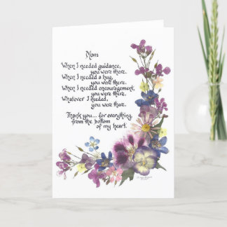 Met liefde en bedankt voor het wenskaart van mama kaart