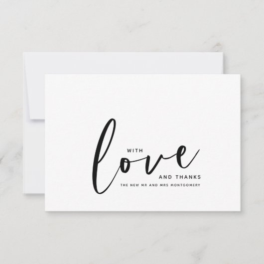 Met liefde en Bedankt Weddenschap Hartelijk dank (Voorkant)