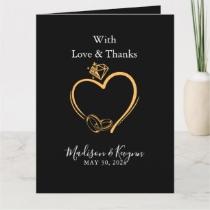 Met liefde en dank trouwfeest kaart