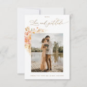 Met liefde en dankbaarheid, Foto Peach Chic Weddin Bedankkaart (Voorkant)