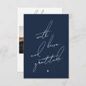 Met Liefde en Dankbaarheid Voorgedrukte Boodschap Bedankkaart (Voorkant / Achterkant)