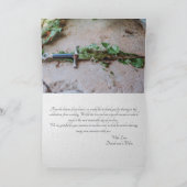 Met liefde en dankbaarheid Witte Linen Bedankkaart (Binnen)