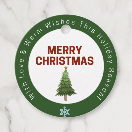 Met liefde en warme wensen dit vakantieseizoen bedankjes labels (Voorkant)