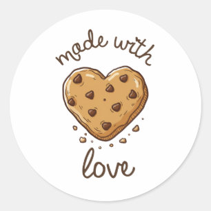 Met Liefde Gemaakt Cookie Label Sticker Thuisgem