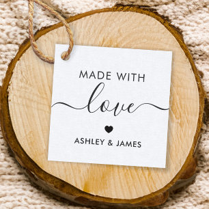 Met liefde gemaakt label, Handgemaakt cadeau label