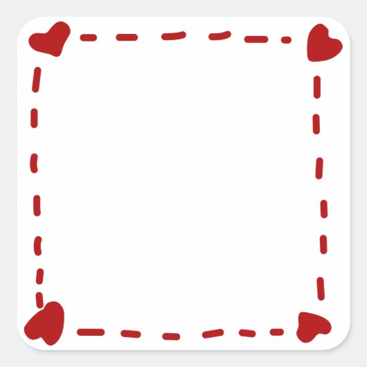 Met liefde gemaakt vierkante sticker (Voorkant)