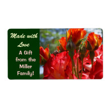 Met liefde gemaakte cadeaukaartlabels Rozen van fa