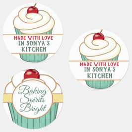 Met Liefde Gemaakte Cupcake Persoonlijk Labels