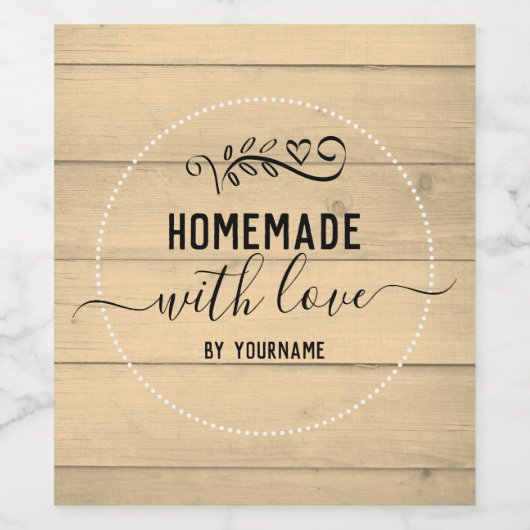 Met liefde gemaakte rustieke  wijn etiket (Enkel label)