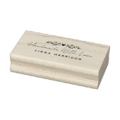 Met Liefde Gemaakte Script Bladeren Rubberstempel (Stempel)