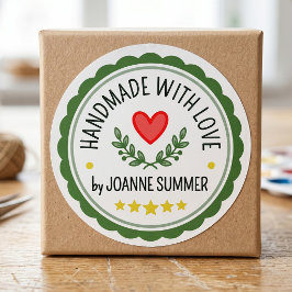 Met Liefde Handgemaakt - Aanpasbare Merkverpakking Ronde Sticker