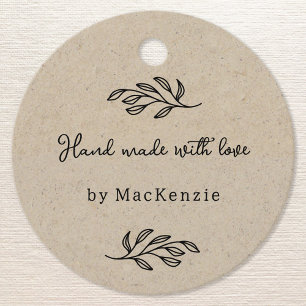 Met Liefde Handgemaakt Gepersonaliseerde Bruine Pr Bedankjes Labels