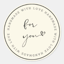 Met Liefde Handgemaakte Cirkelsticker
