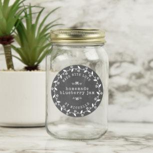 Met Liefde Handgemaakte Jam Label Inblik Sticker