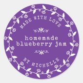 Met Liefde Handgemaakte Jam Label Inmaaksticker (Voorkant)
