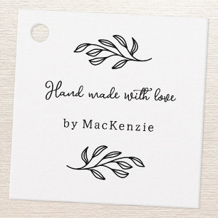 Met Liefde Handgemaakte Prijskaart met Botanische Bedankjes Labels