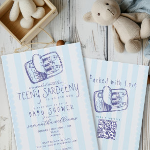 Met Liefde Ingepakte Blikjes Sardines Baby Borrel Kaart