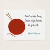 Met Liefde Knitter's Hang Label Visitekaartje (Voorkant)