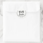 Met Liefde Landelijke Groene Bloemige Takken Bruil Ronde Sticker (Tas)