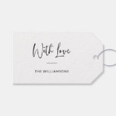 Met liefde | Minimale typografie op maat Cadeaulabel (Voorkant (Horizontaal))