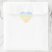 "Met Liefde" op Kosmische Pastel Rainbow Galaxy Hart Sticker (Tas)