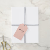 Met Liefde Pastel Blush Roze Minimaal Elegant Chiq Cadeaulabel (Met Touw)