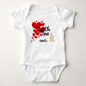 Met Liefde Persoonlijk Babyhemdje Romper (Voorkant)