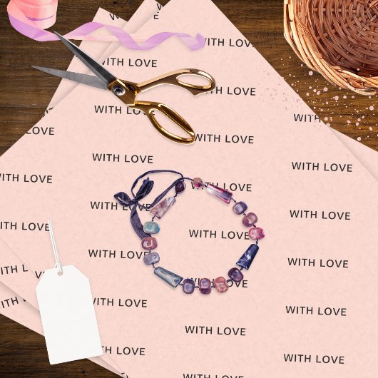 Met Liefde Roze Elegant Minimalistisch Romantisch  Tissuepapier