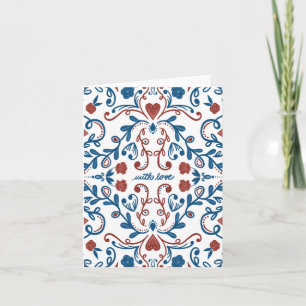 Met liefde, Scandinavisch volks kunst jubileum Kaart