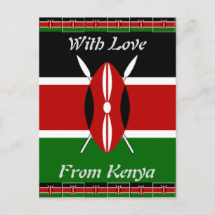 Met liefde uit Kenia. Sjabloon achteraf Briefkaart