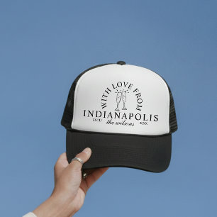 Met liefde van bestemming trouwfeest merchandise trucker pet