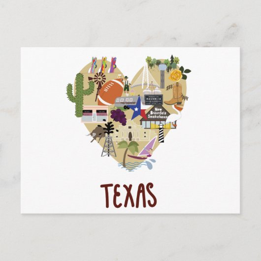 Met liefde van de Grote Staat Texas Briefkaart (Voorkant)