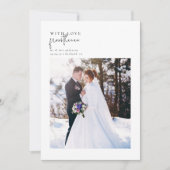 Met liefde van de nieuwe Mr & Mrs Wedding Bedankkaart (Voorkant)