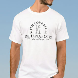 Met liefde van het trouwstation t-shirt