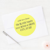 "Met liefde van..." retour adreslabels Ronde Sticker (Envelop)