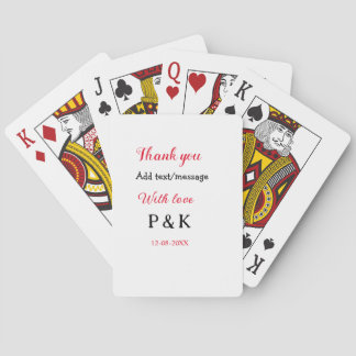Met liefde voeg koppel naam brief toe dank je voeg pokerkaarten