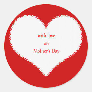 Met liefde voor Moederdag Ronde Sticker