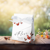 Met liefde Whimsical Butterfly Rode Dank Je Bedankdoosjes