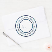 Met liefdesTreat Blue Shine Modern Glam Ronde Sticker (Envelop)