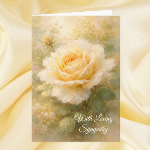Met liefdevolle sympathie Gele Roos Christelijk Ge Kaart