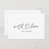 Met Love and Bedankt Black White Hartelijk dank (Voorkant / Achterkant)