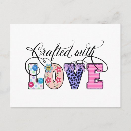 Met Love Black Script ID193 Briefkaart (Voorkant)