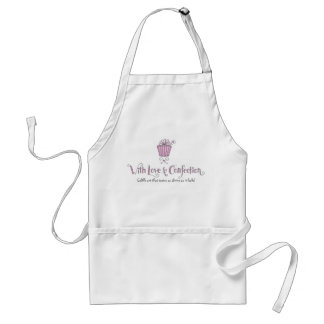 Met 'Love & Confection Logo Apron' Standaard Schort