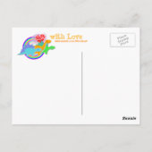 met Love Heart Cute Dinosaurs Briefkaart (Achterkant)