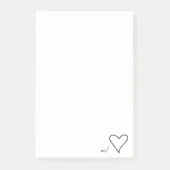 Met Love Post merkt het (Groot) op Post-it® Notes (Voorkant)