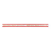 Met Love Santa Custom Text Kerstmis Lint (Voorkant)