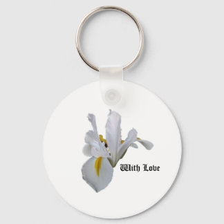 Met Love White Iris Sleutelhanger