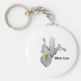 Met Love White Iris Sleutelhanger